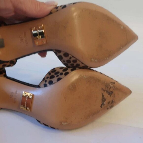 *Womens Michael Kors Tan Black Pony Hair Pointy Heels 39.5 US/9.5 - Picture 9 of 10